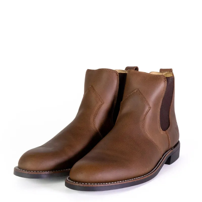 Aurora Round Toe Boot Brown Pullup